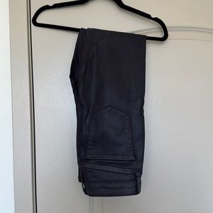 Joes Jeans Wax Coated Dark Plum Skinny jean